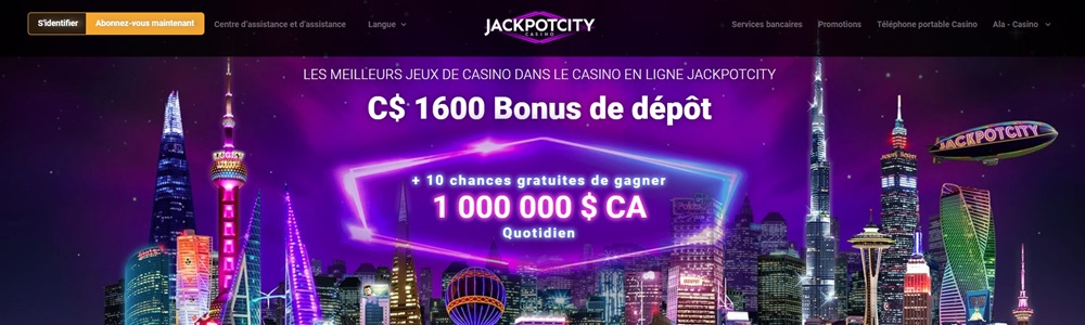 Les bonus et promotions sur JackpotCity Casino