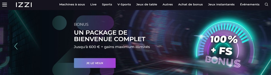 Le bonus de bienvenue offert par Izzi Casino