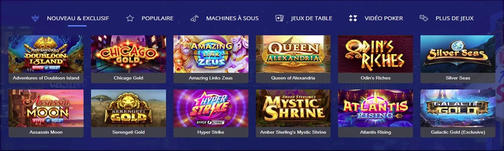 les Jeux sur all slots casino